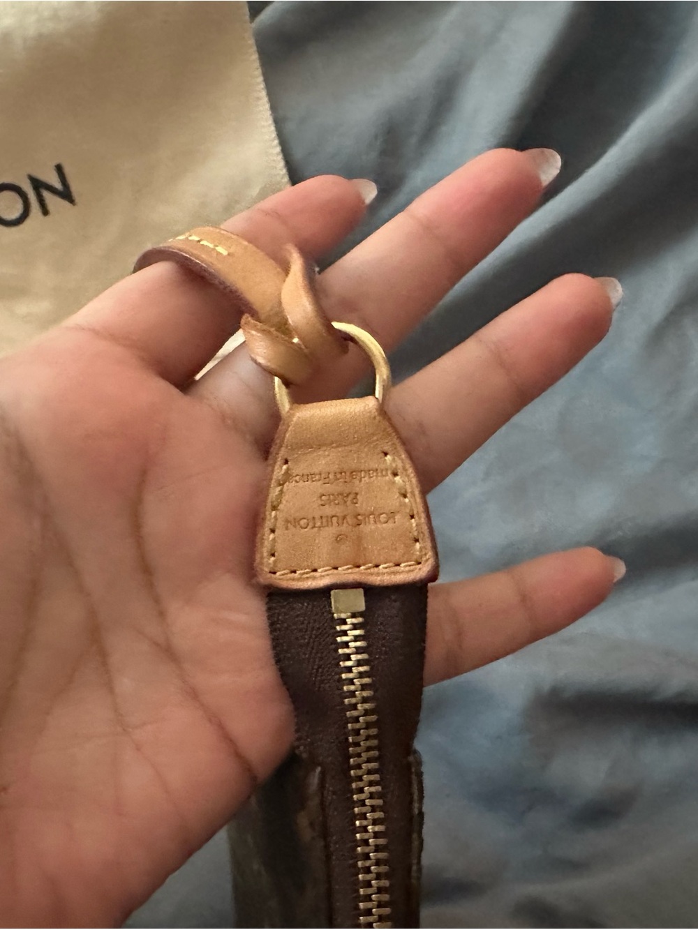 Louis Vuitton Monogram Canvas Pochette in Brown and Tan - Picture 8 of 12
